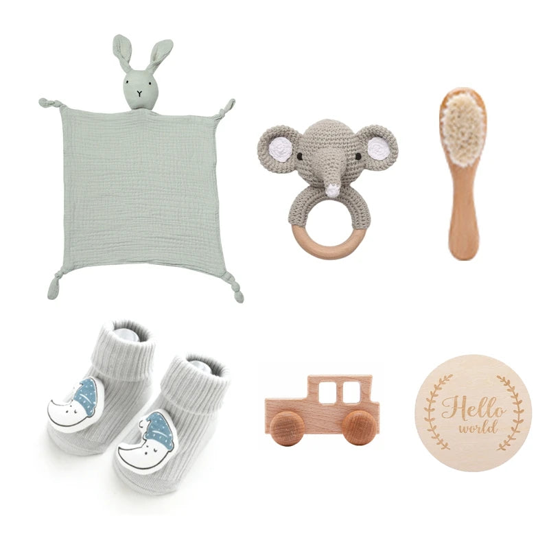 Newborn Baby Gift Box Set – 7-Piece Bath & Keepsake Collection - I YAN
