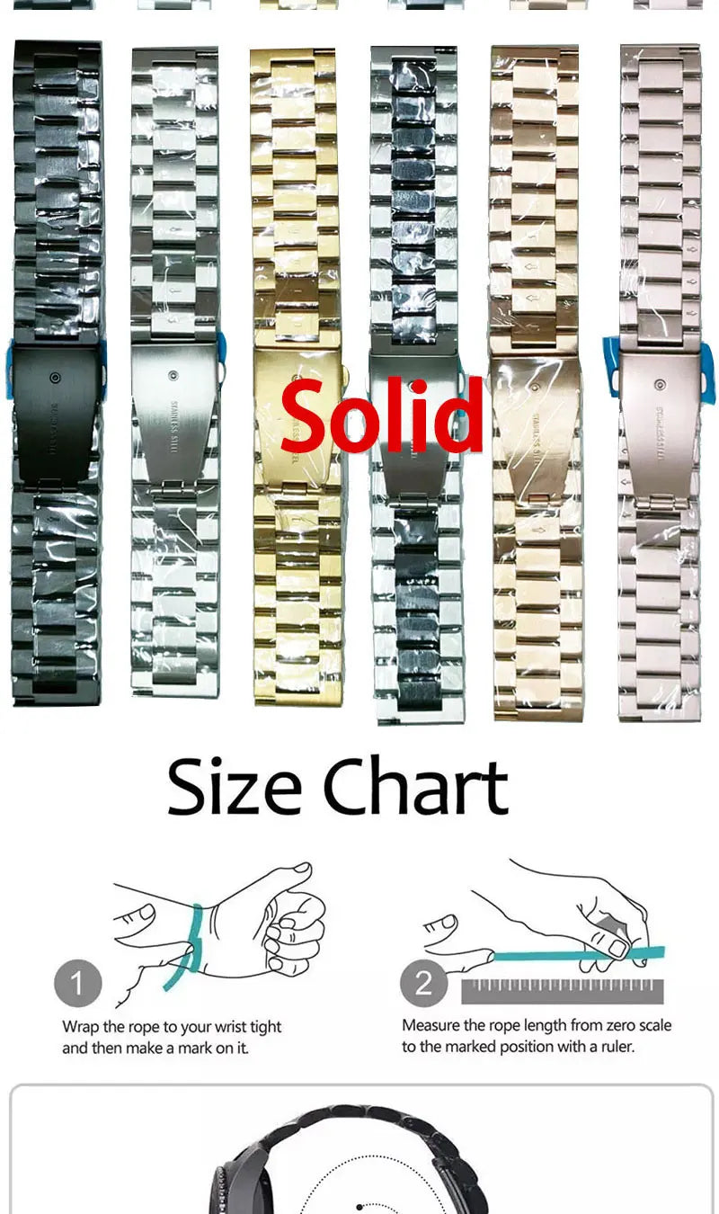 20mm 22mm WatchBand For Amazfit Active/GTS 2/3/4 Mini Strap GTR 2/3/4 42 47mm stainless steel Bracelet For Amazfit Bip 3 5 Band
