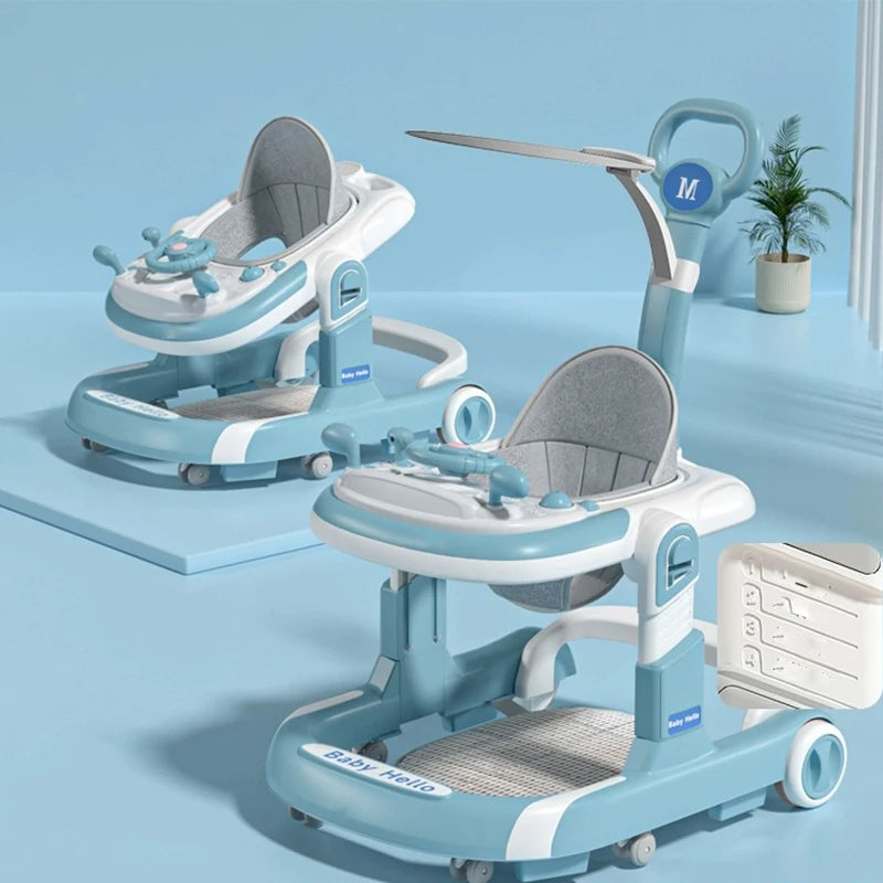 I YAN 5 in 1 baby infant walker with learning toy, anti-rollover design, multifunctional, without battery, suitable for early walkers.