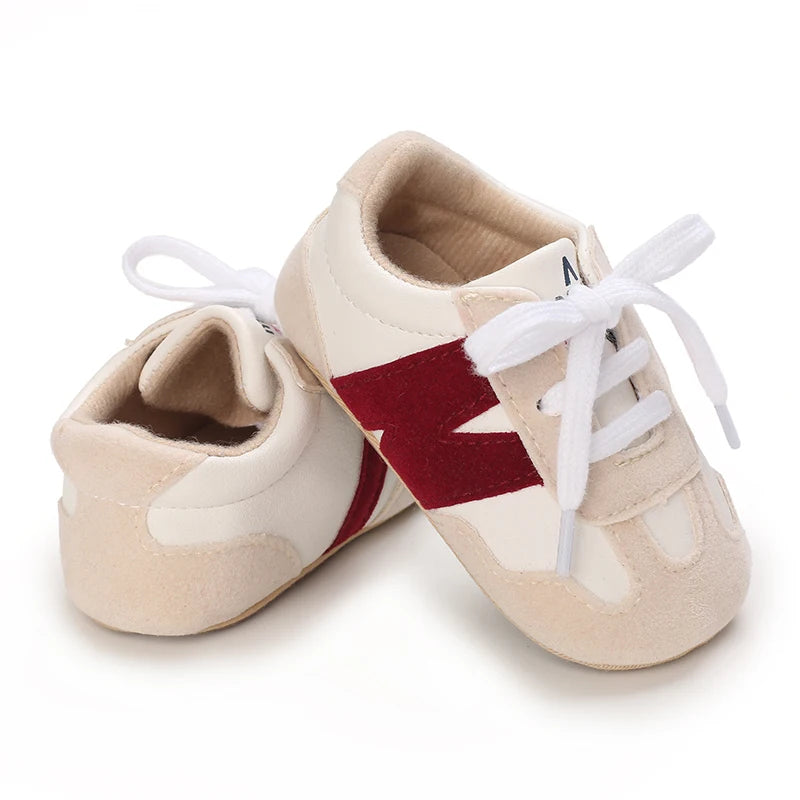 Newborn Baby Sneakers Letter Patchwork Baby Casual Shoes Anti-Slip Hundred Toddler Baby Boys Girls Shoes 0-18 Months