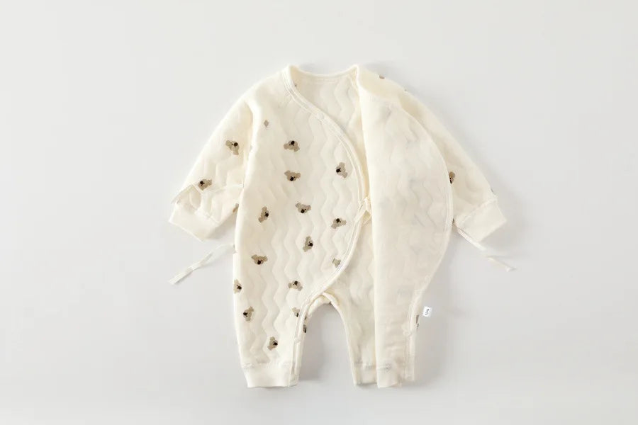 Baby Cotton Knit Jumpsuit | Soft Cartoon Romper for Newborns 0-3M - I YAN