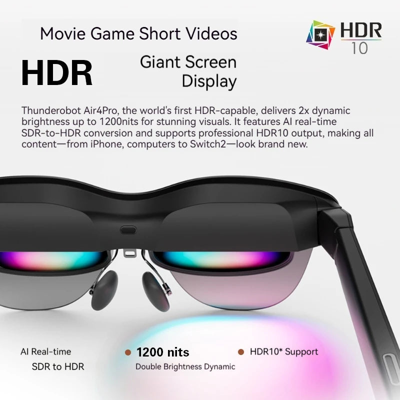  Rayneo Air 4 Pro 3G AR ai vr Glasses IPX-5 Waterproof 4K Video Capture Sound, HDR10 Display, 135" Virtual Screen 3
