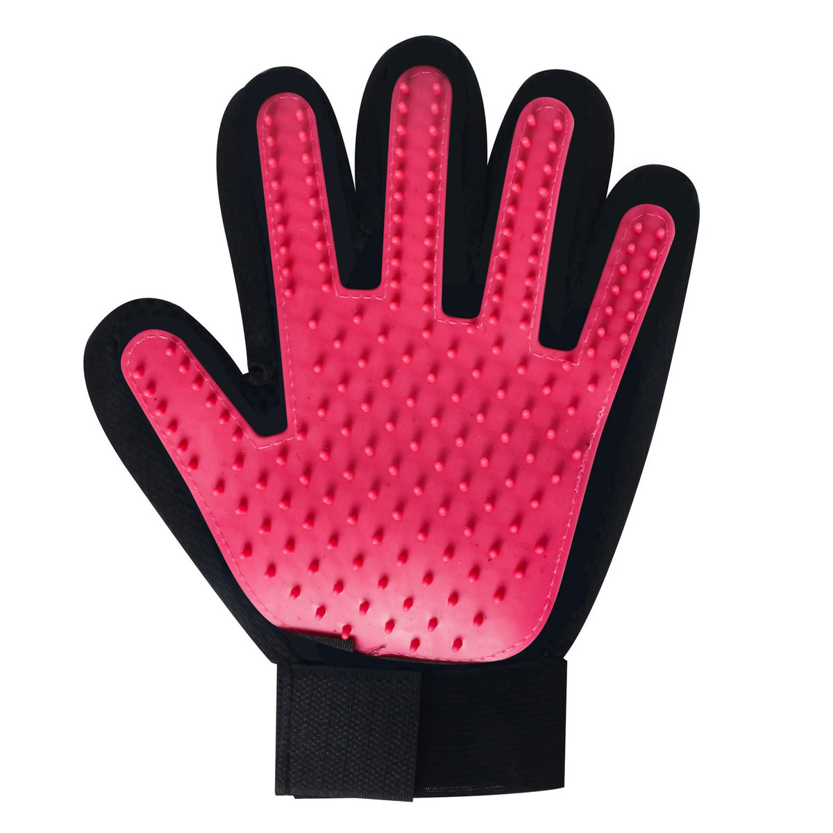 I YAN cat grooming glove showing pet hair removal and massage bristles for effective grooming of cats and dogs.