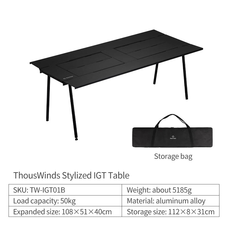 ThousWinds Stylized IGT Camp Kitchen Outdoor Storage Container Camping Table Lightweight IGT System Snow Peak Camping Supplies