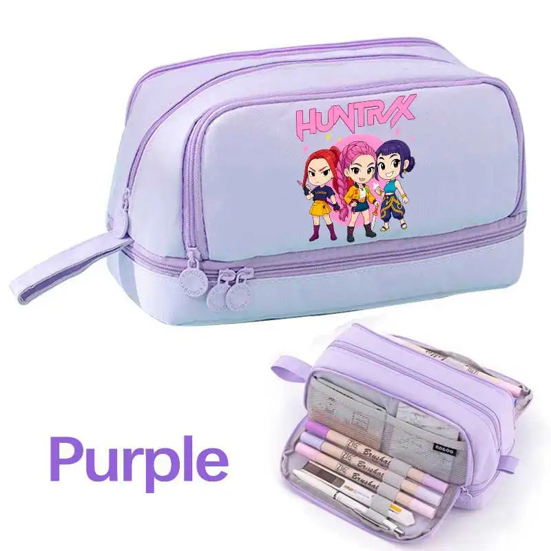 Demon Hunters Pencil Case – Multi-Functional Stationery Storage Bag - I YAN