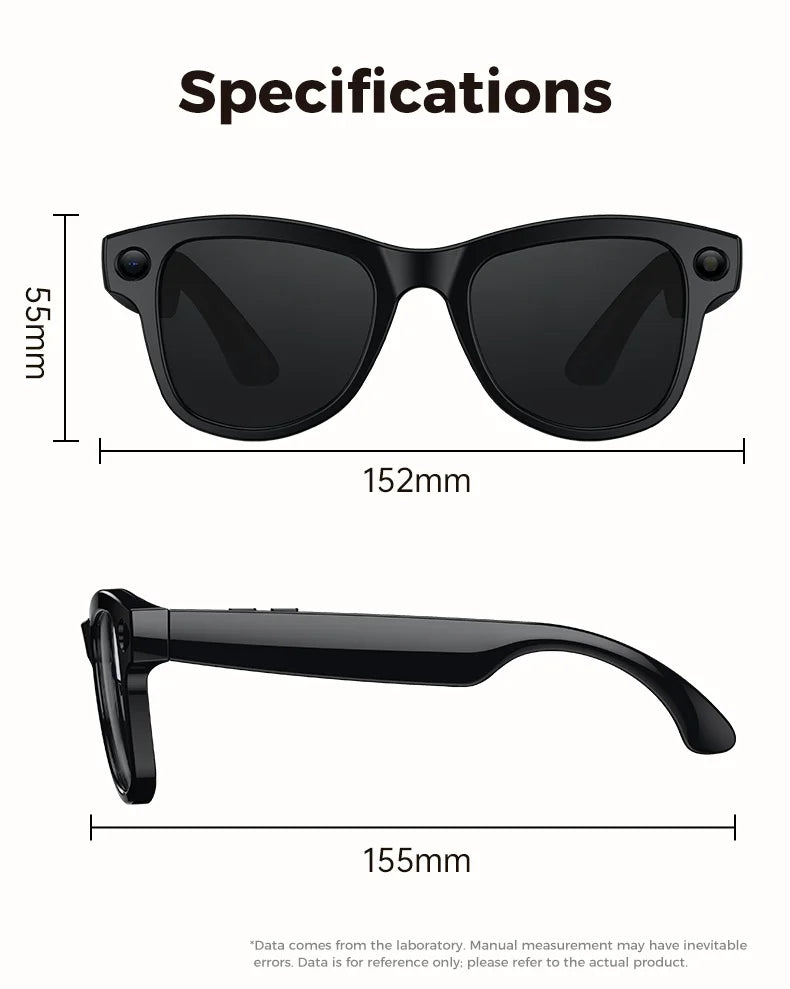 2026 Smart AI Glasses 4K 800W Camera 3600mAh Power Bank 32GB Memory 120+ Translation ChatGPT Music Photos &Video Sunglasses Men