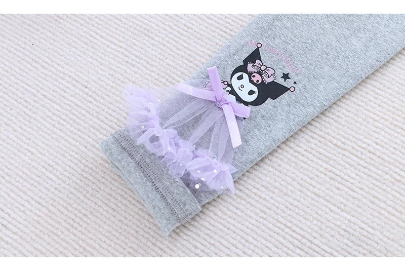 Spring Girls Leggings Cotton Trousers Kids Pants Girls Pants Skinny Print Cartoon Pattern Children Leggings Trousers