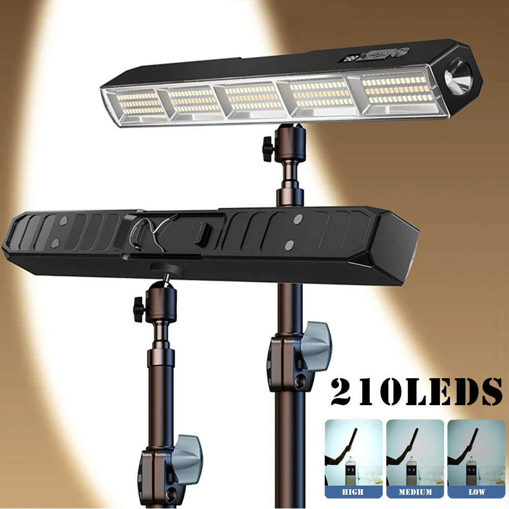 22/31/41cm Portable Camping Lamp Rechargeable Night Market Light High Brightness LED Magnetic Lamp Tube Outdoor Camping Lighting