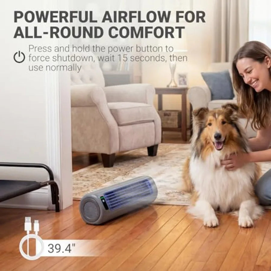 Elevated Outdoor Dog Bed with Fan - Cooling Dog Bed for Dogs Waterproof Cot Easy to Assemble 3 Wind Speed Raised Dog Bed with W