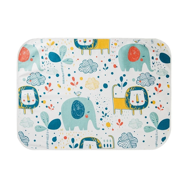 I YAN waterproof baby changing pad cover with soft fabric, reusable mattress protector for diaper changes and travel beds.
