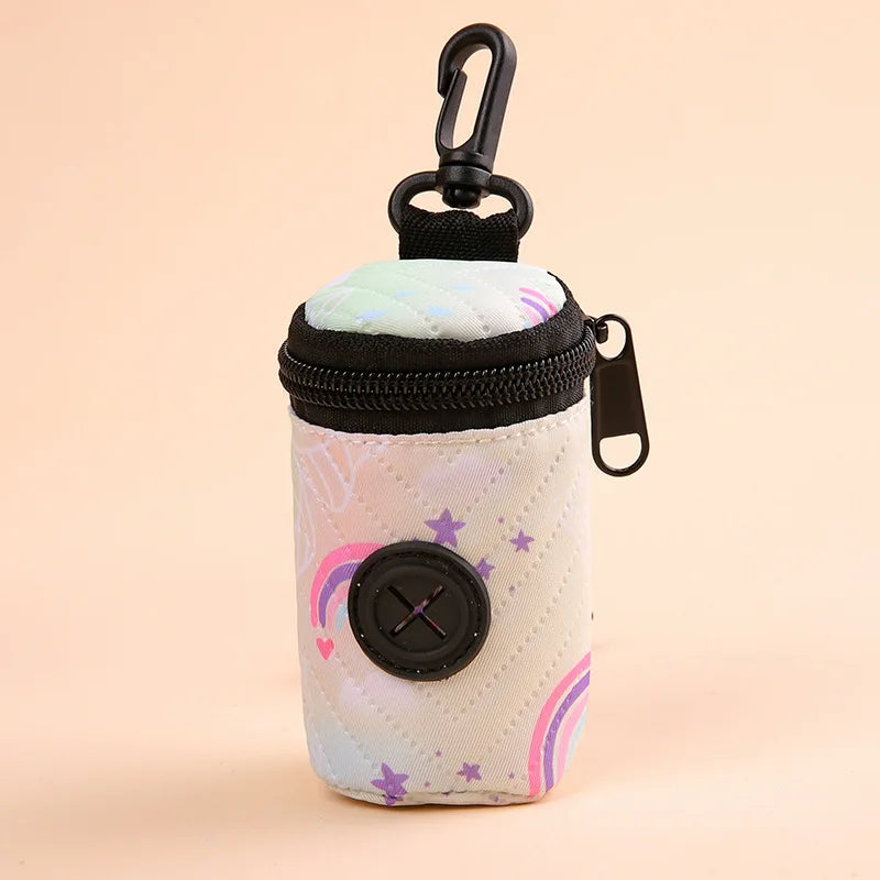 I YAN dog poop bags with holder, durable outdoor waste disposal bags for walks and hikes, easy to carry and use.