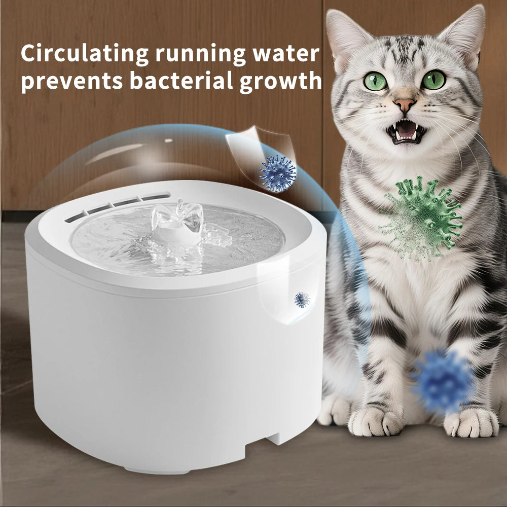 Pet Water Dispenser, Silent Circulating Water, Multi Layer Filtration, Cleaning and Hydrating, Suitable for Cats and Dogs, Allowing You to Rest Assured