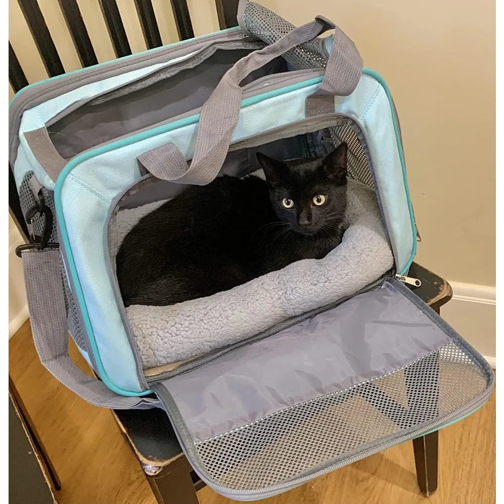 Soft Cat Bed with Raised Rim, 15x10 inch, Machine Washable, Non-Slip Bottom, for Small Pets