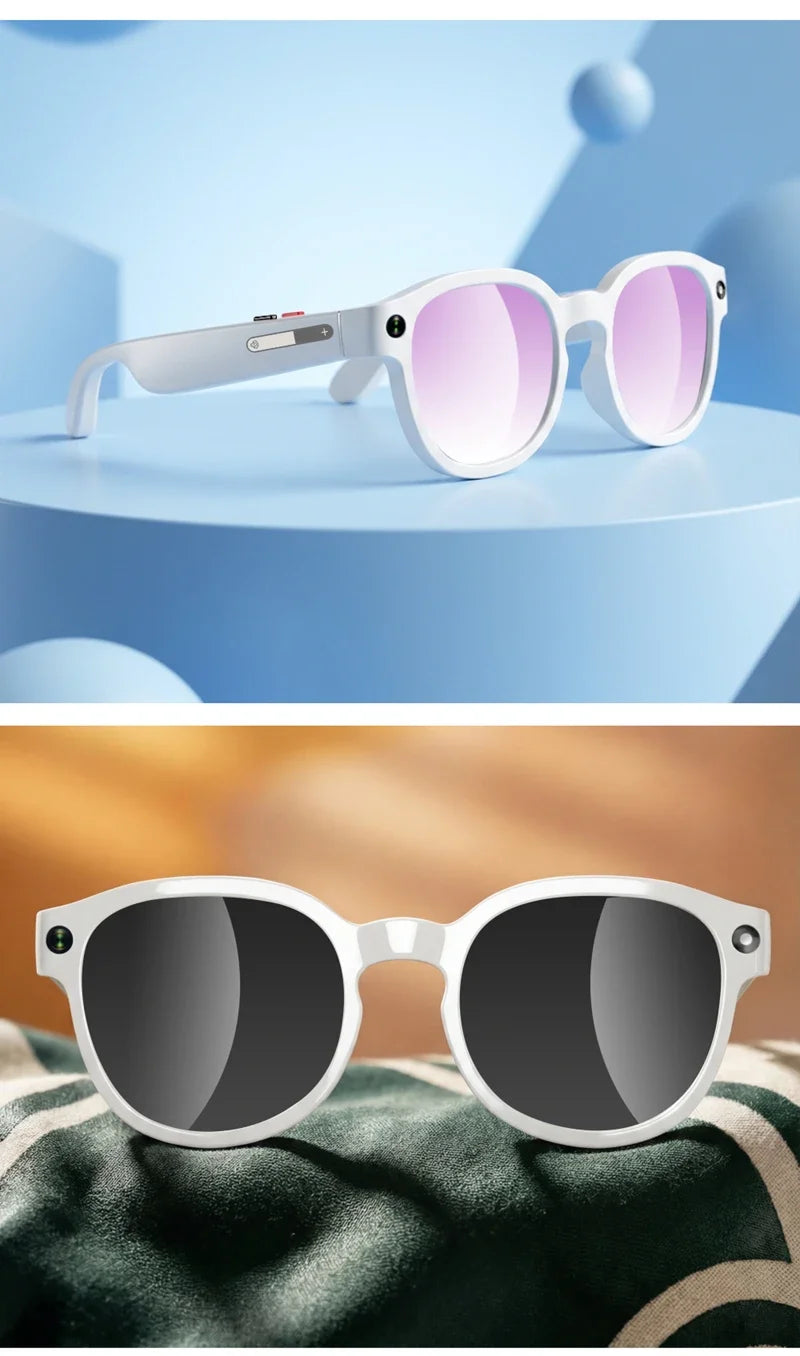 2026 New Smart AI Glasses 800W Shooting Camera HD Photo Video Voice Call Translation Waterproof Bluetooth AI Motorcycle Glasses