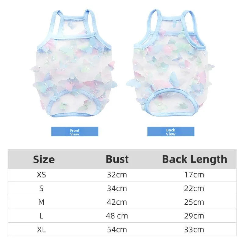 Breathable High-Value Dog Vest Summer Teddy Small Medium Dog Mesh Clothes Cool Feeling Functional Pet Clothing Daisy Pattern
