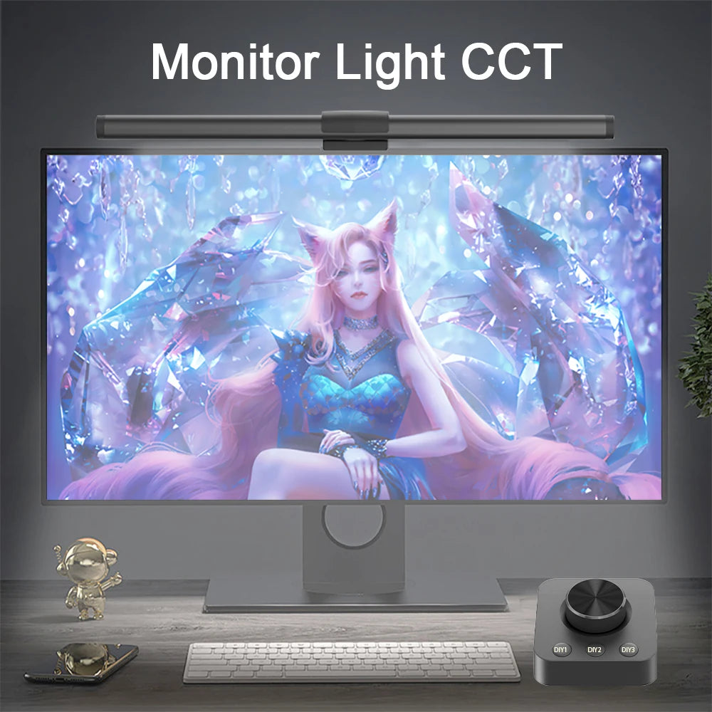 LED Desk Lamp Monitor Light Bar Eye-Care Stepless Dimming Lighting Table Lamp Computer Monitor Screen Light Bar for Work/Gaming