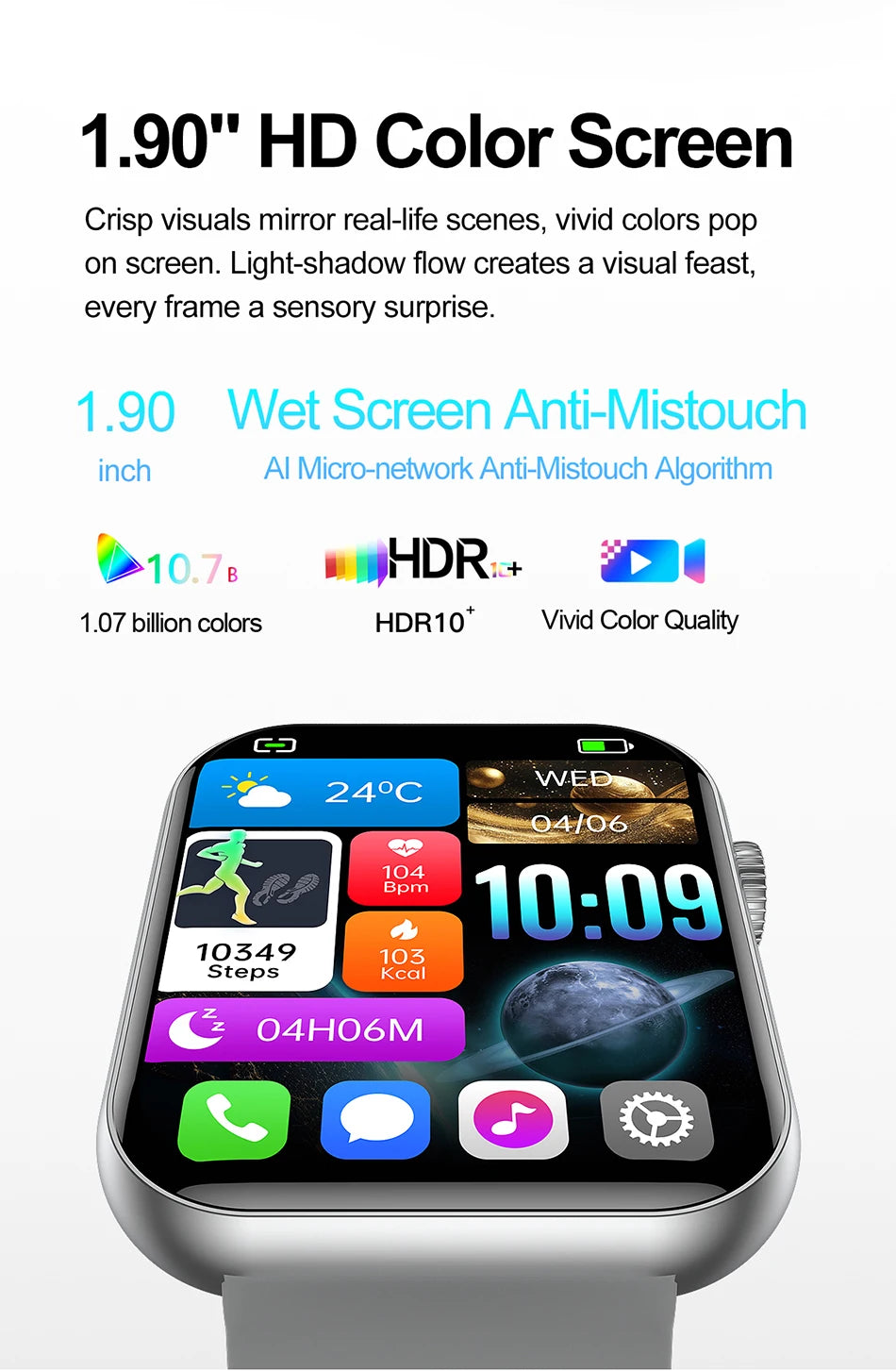 New Smart Watch Full Touch Screen Bluetooth Call AI Voice Heart Rate Waterproof Watches Sports Bracelet Smartwatch Women