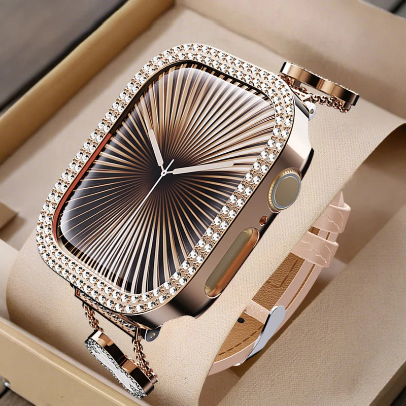 Women's Luxury Rhinestone Smartwatch | 2.04" AMOLED, Bluetooth Calling, Fitness Tracker - I YAN