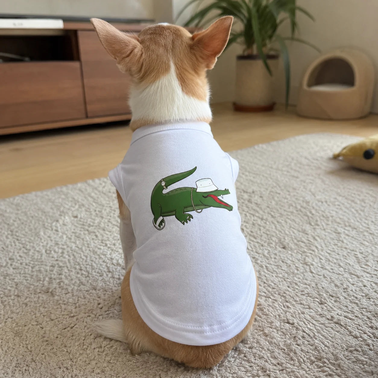 Crocodile With Cap Dog Clothes Spring Summer Autumn Small Medium Chihuahua Yorkie Frenchie Pet Fashion Funny Puppy Singlet