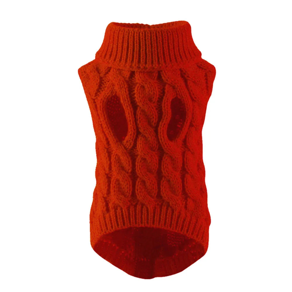 Warm Pet Sweater Winter Dog Clothes for Small Medium Dogs Knitted Puppy Cat Coat Chihuahua French Bulldogs Yorkie Customes