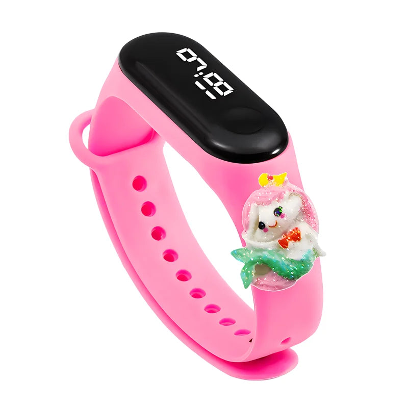 Waterproof Children's Smart Watch Cartoon LED Digital – Fun Electronics Wristwatch Birthday Gift for Kids Age 2-15 - I YAN