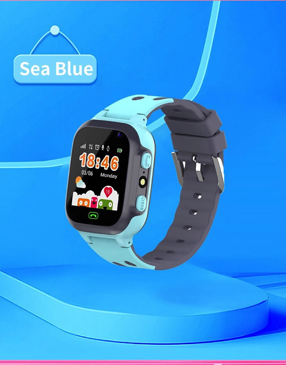 Kids Smart Watch SOS SIM Card LBS Tracker – Waterproof Phone Watch with Camera for Boys & Girls (Q19 / Z1 / A28 / Q88) - I YAN