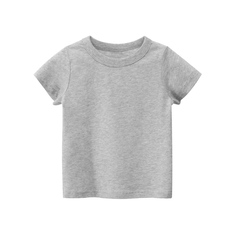 I YAN OLEKID 2025 summer boys' T-shirt featuring colorful cartoon print, short sleeves, suitable for ages 2-8 years.
