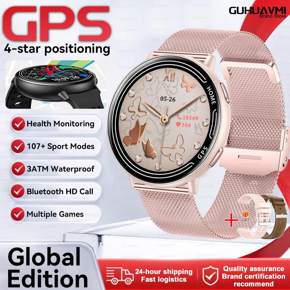 Elegant Women Smartwatch 2026 New 1.39'' AMOLED Screen Bluetooth Call Heart Rate Women's Health IP68 Waterproof Fashion Watches