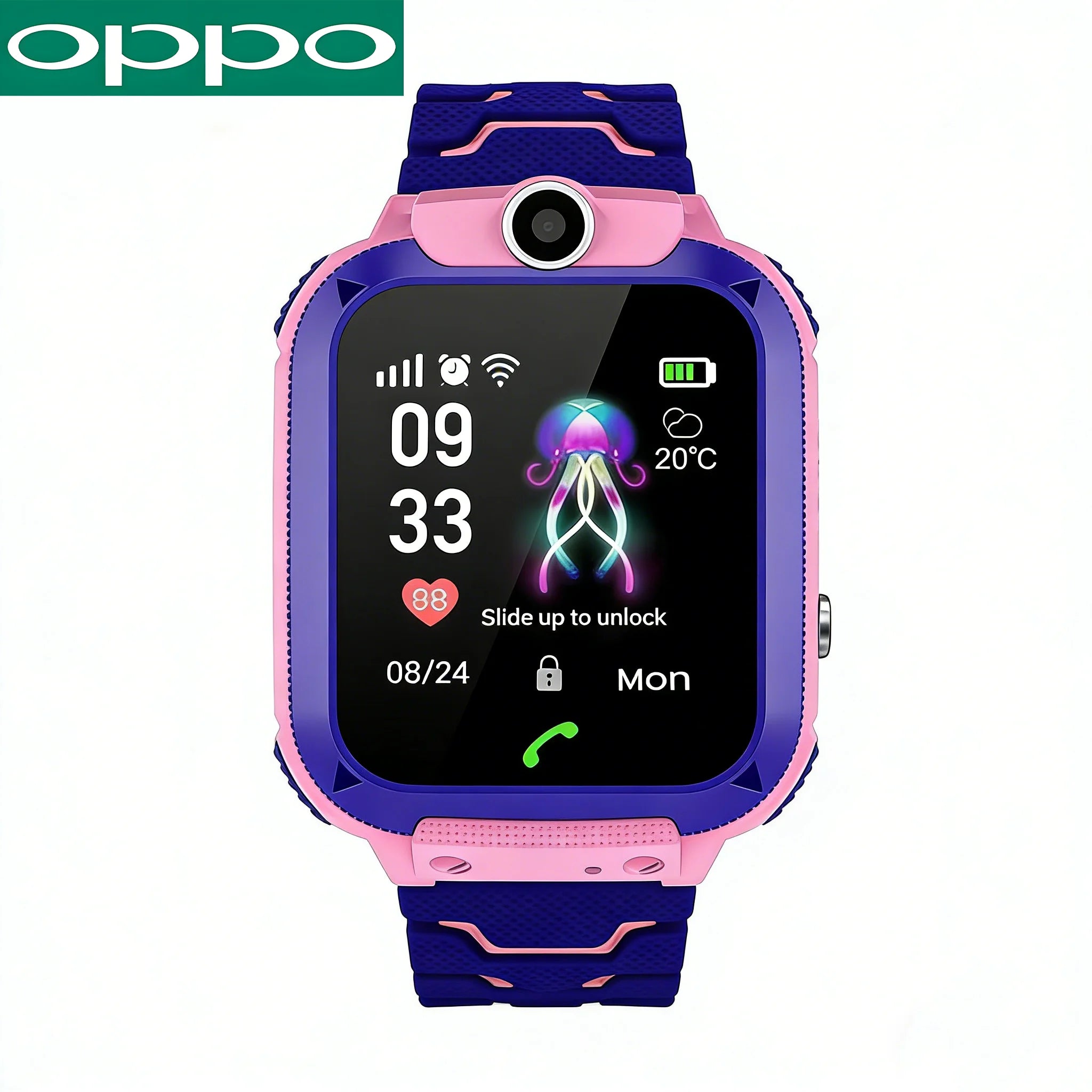 OPPO Kids 4G Smart Watch Mini Phone – 3-in-1 Call SOS Camera Cartoon Watch for Boys & Girls Birthday Gift 2026 - I YAN