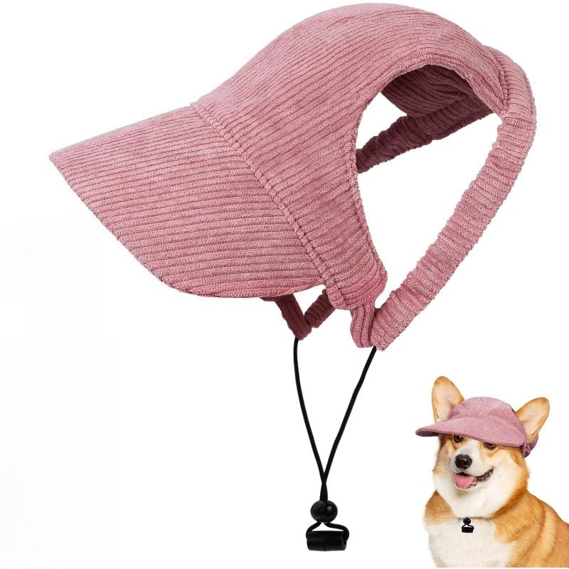 Adjustable Dog Baseball Cap Fashion Soft Breathable Pet Sun Protection Hat with Ear Holes Dog Parent-Child Hat For Dogs Cats
