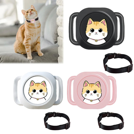 I YAN pet GPS tracker collar for dogs and cats, featuring real-time anti-lost locator device with adjustable collar strap