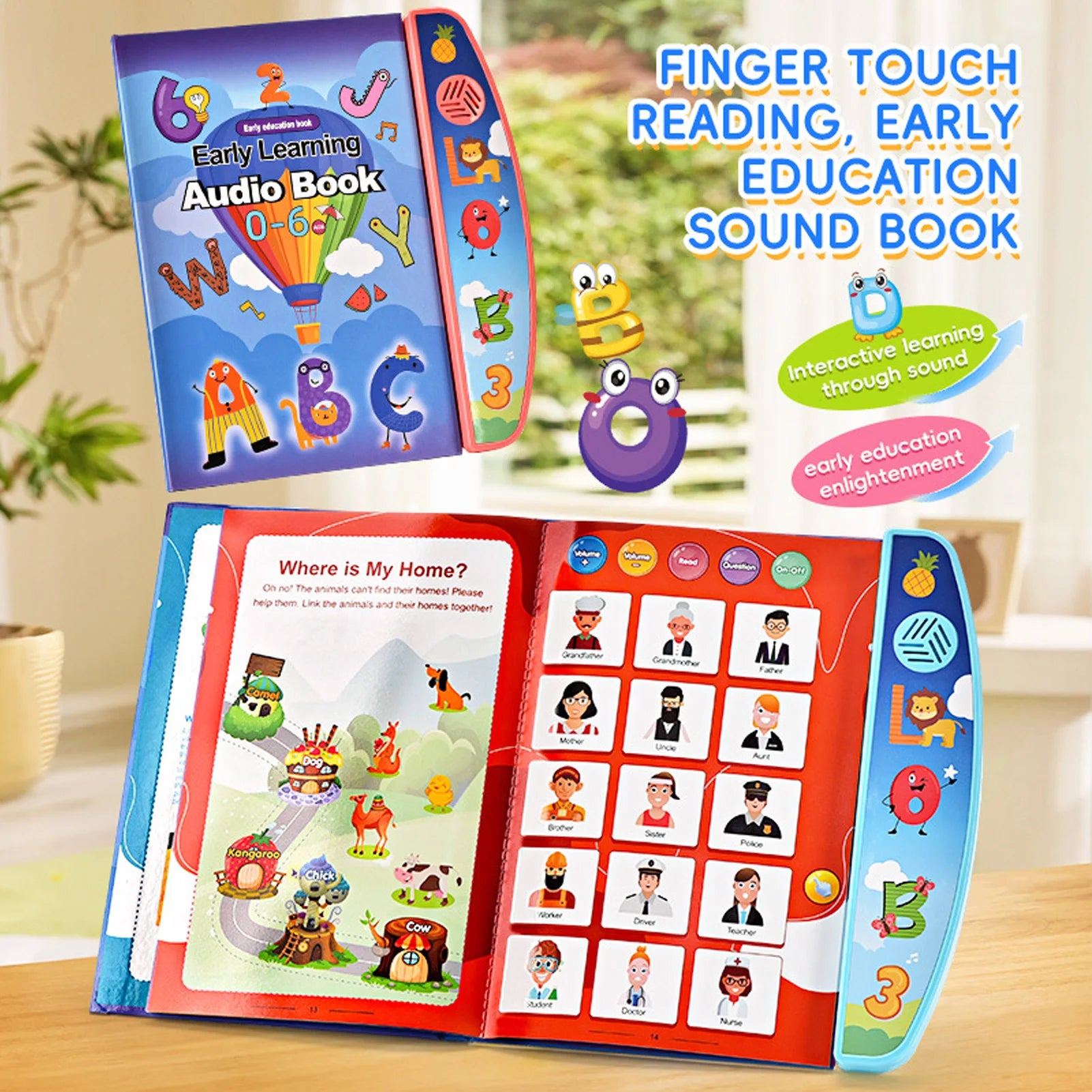 Kids electronic audio book from I YAN featuring point-to-read design, early education learning, and English language audio for toddlers.