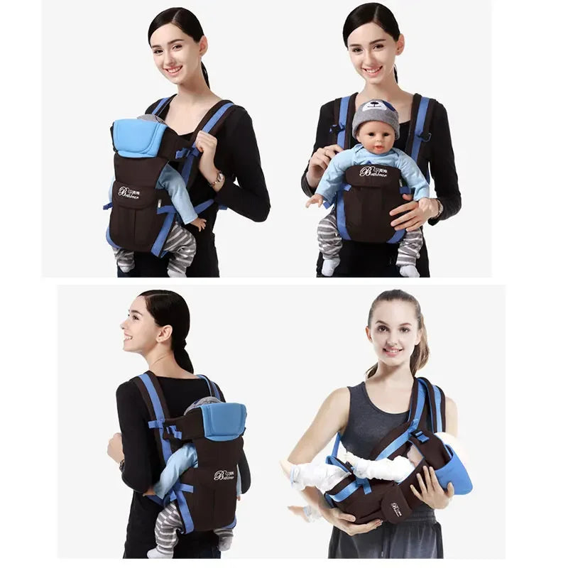 Baby Sling Carrier 4-in-1 Ergonomic Backpack – Easily Adjustable Carrier for Newborn to Toddler - I YAN