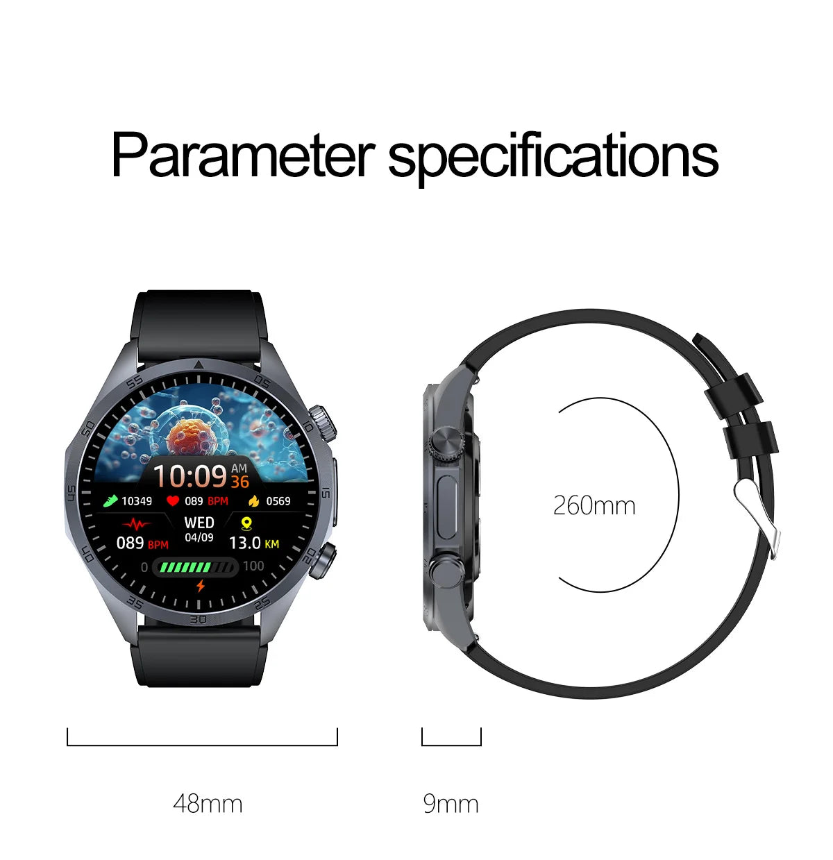 2026 New Pulse﻿ ECG+PPG Treatment Smart Watch Men Blood Lipid Uric Acid BP Body Fat Tired monitor Sports Health Call Smartwatch