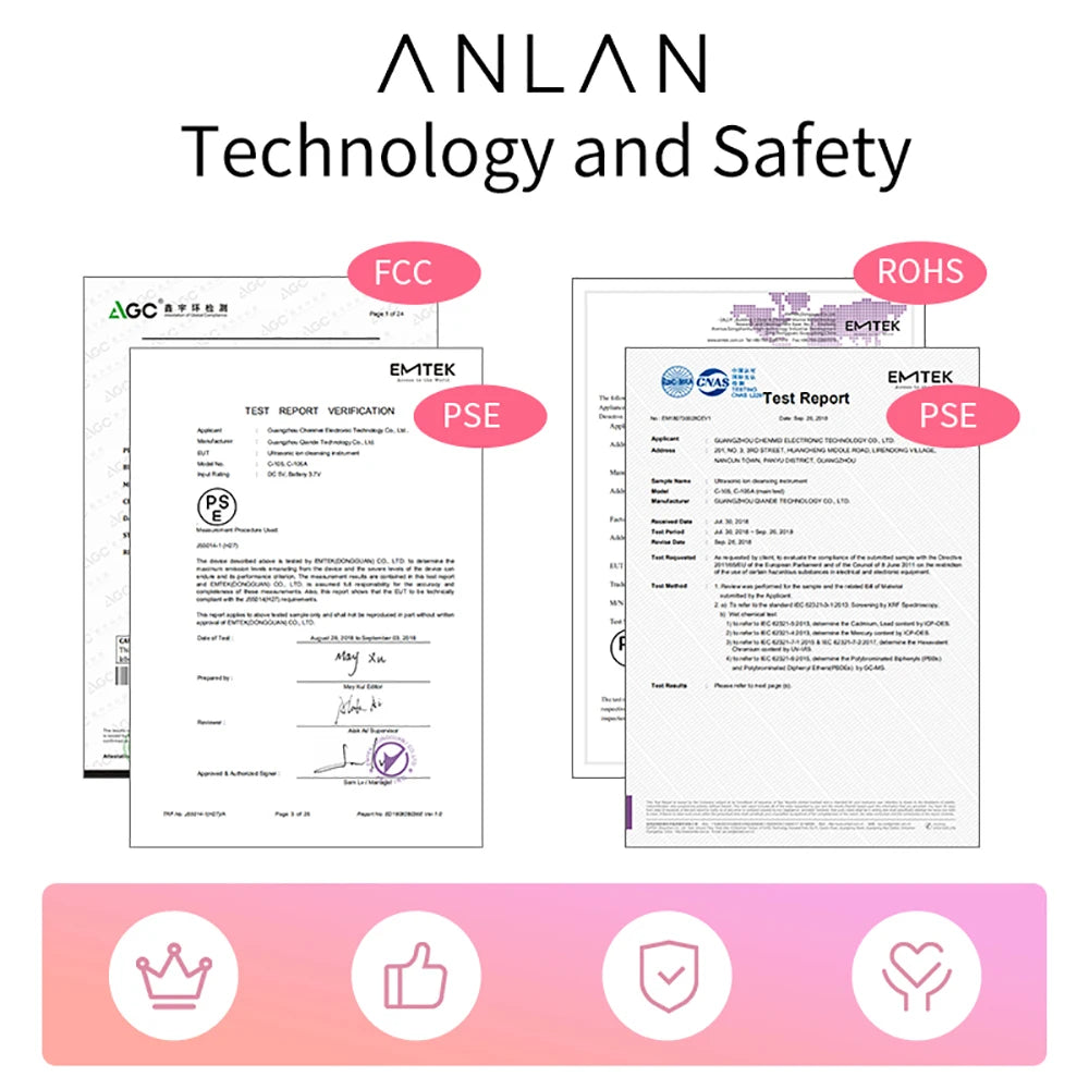 ANLAN EMS Facial Massager Pro Face Lifting Skin Rejuvenation Cold Hot Compress Deep Cleaning Anti-aging Skincare Beauty Device