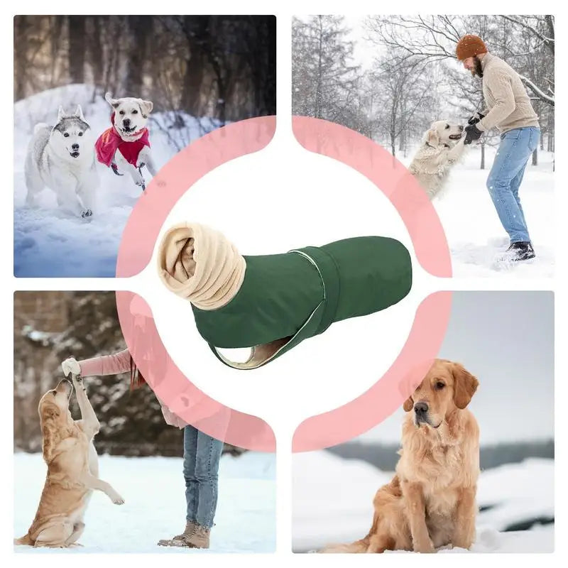 I YAN waterproof dog turtleneck sweater with thermal, thick fabric and cold weather protection, featuring a cozy, snug fit for pets.