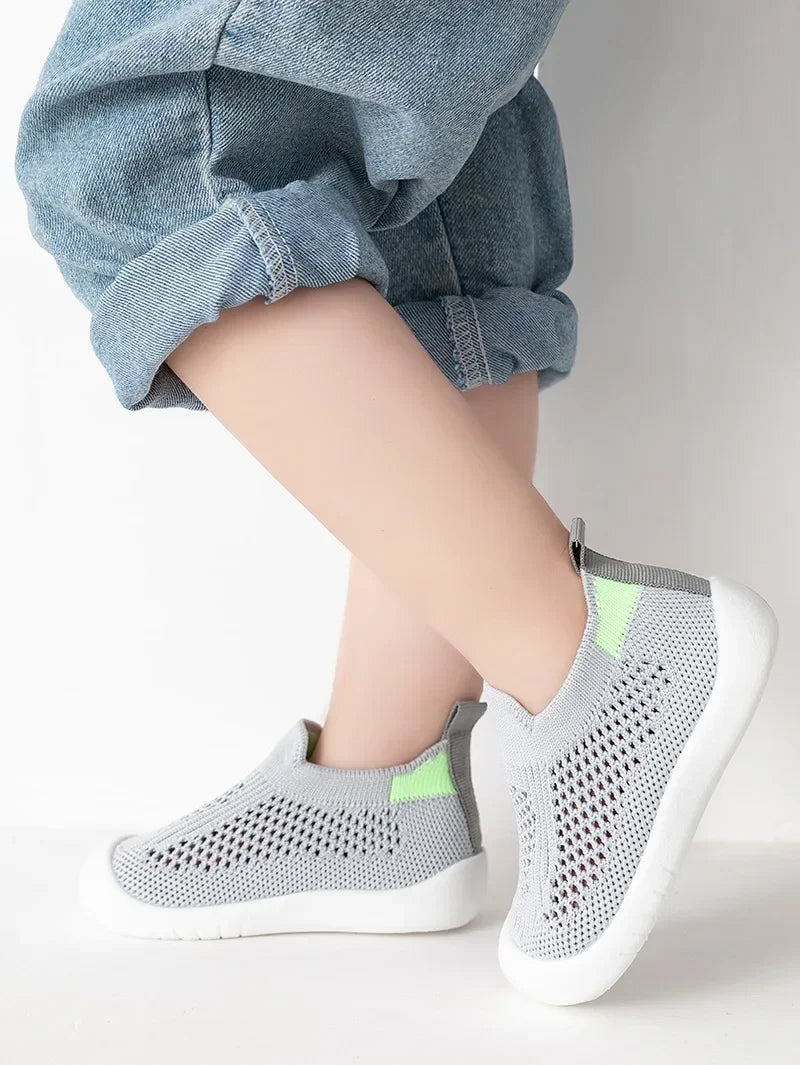 Toddler Slip-On Sneakers – Breathable Knitted Kids Casual Shoes for Boys & Girls (0 Months–4 Years) - I YAN