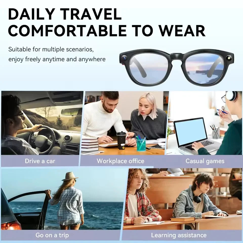 2026 8K HD AI Smart Glasses Men Chat GPT 800MP Camera Bluetooth Call AI Translation Voice Assistant Control Sunglasses Women