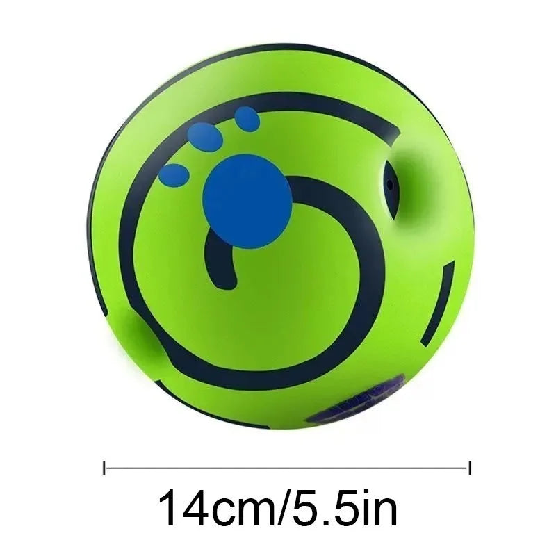Interactive dog toy Wobble Wag Giggle Glow Ball by I YAN with sound and light features for playful pets.