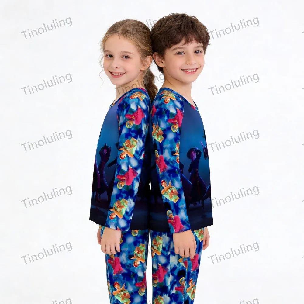 KPop Girls Pyjamas Suit Kids Pajamas Set Long Sleeve Girls Clothing 2pcs Children's Sleepwear Cartoon Boys Nightwear 3-14Y