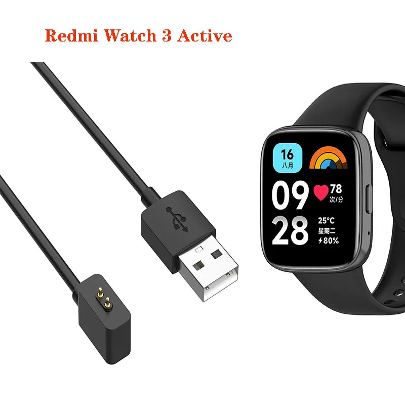Magnetic USB Charging Cable for Redmi Watch 4 / Watch 3 / Watch 3 Active – Fast Charge Replacement Charger - I YAN