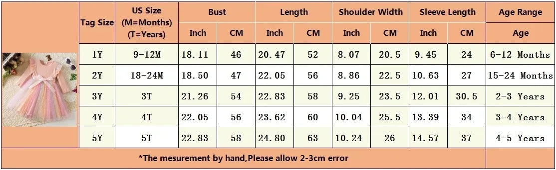 K-Pop Hunters Rainbow Princess Dress for Girls Sequin Birthday Party Mesh Dress for Baby Casual Long Sleeve Girls Dresses 1-5Y
