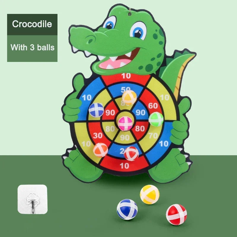 Kids Sticky Ball Dart Board – Indoor Montessori Game for Children 3-7 Years - I YAN
