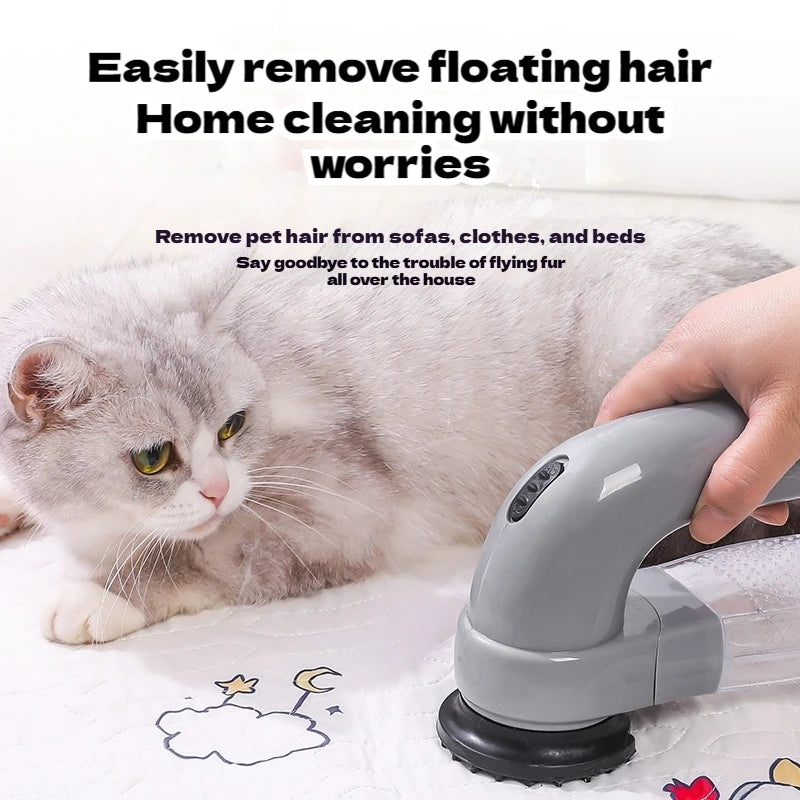 Portable I YAN cat and dog hair vacuum with electric massage function for cleaning and grooming pets efficiently.