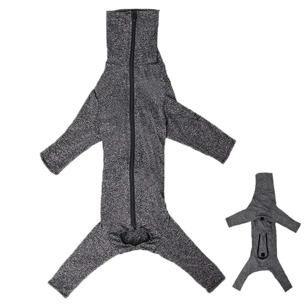 I YAN dog anti-shedding recovery suit, calming winter pullover with four legs to prevent shedding and reduce dog anxiety.