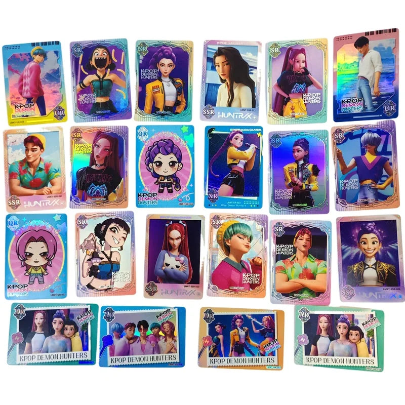 150pcs Kpop Demon Hunters Collectible Cards Warriors Fans Laser Trading Card Set Premium Flash Cards Fans Kids Gift