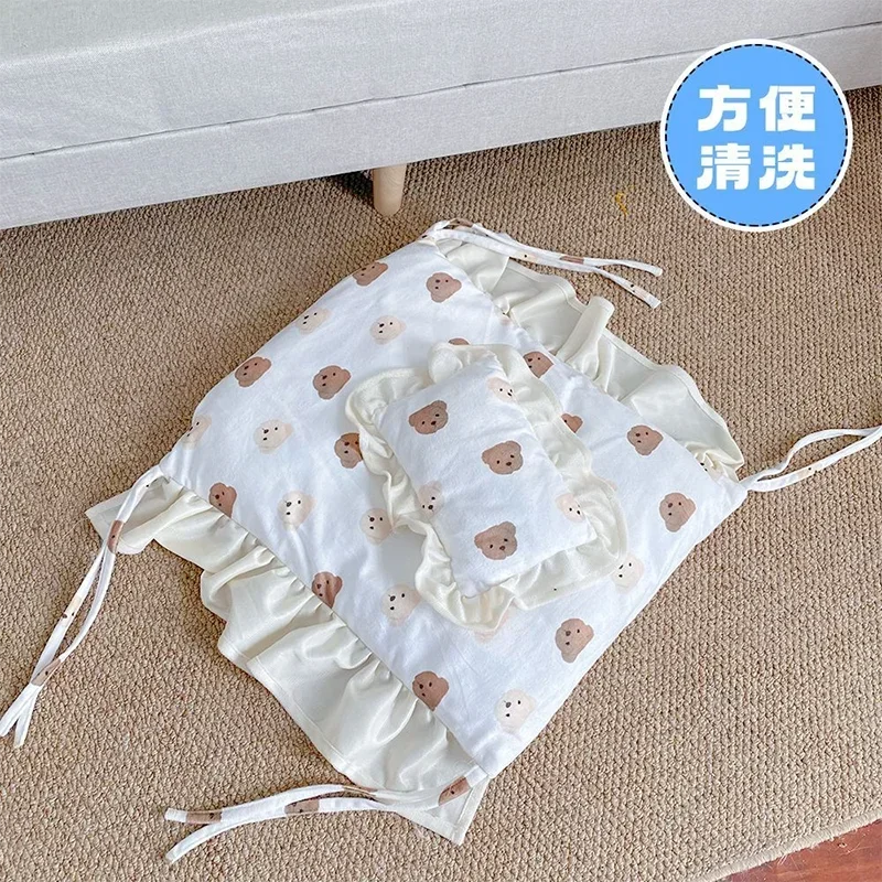 Solid Wood Cat Bed Dog Bed Removable Mat Washable All Season Universal Cat Nest Dog House Pet Supplies Pet Bed Within 7kg