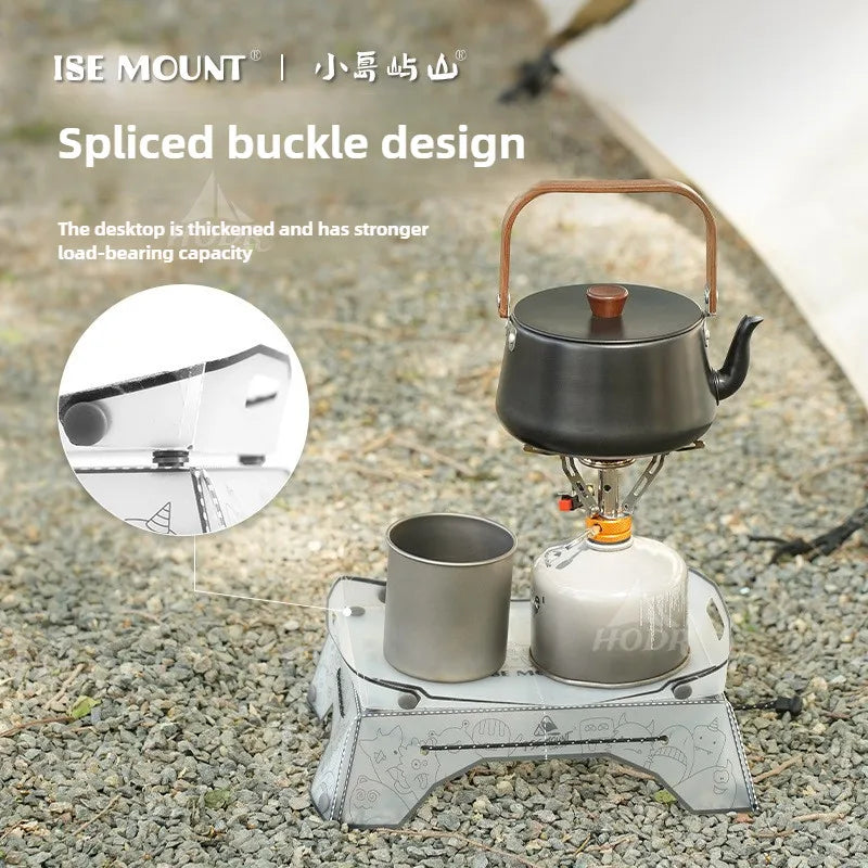 Folding mini Table Small Ultralight Folding PP Camp Table & Tray 97 g | Food-Grade Portable for Camping, Hiking Equipment