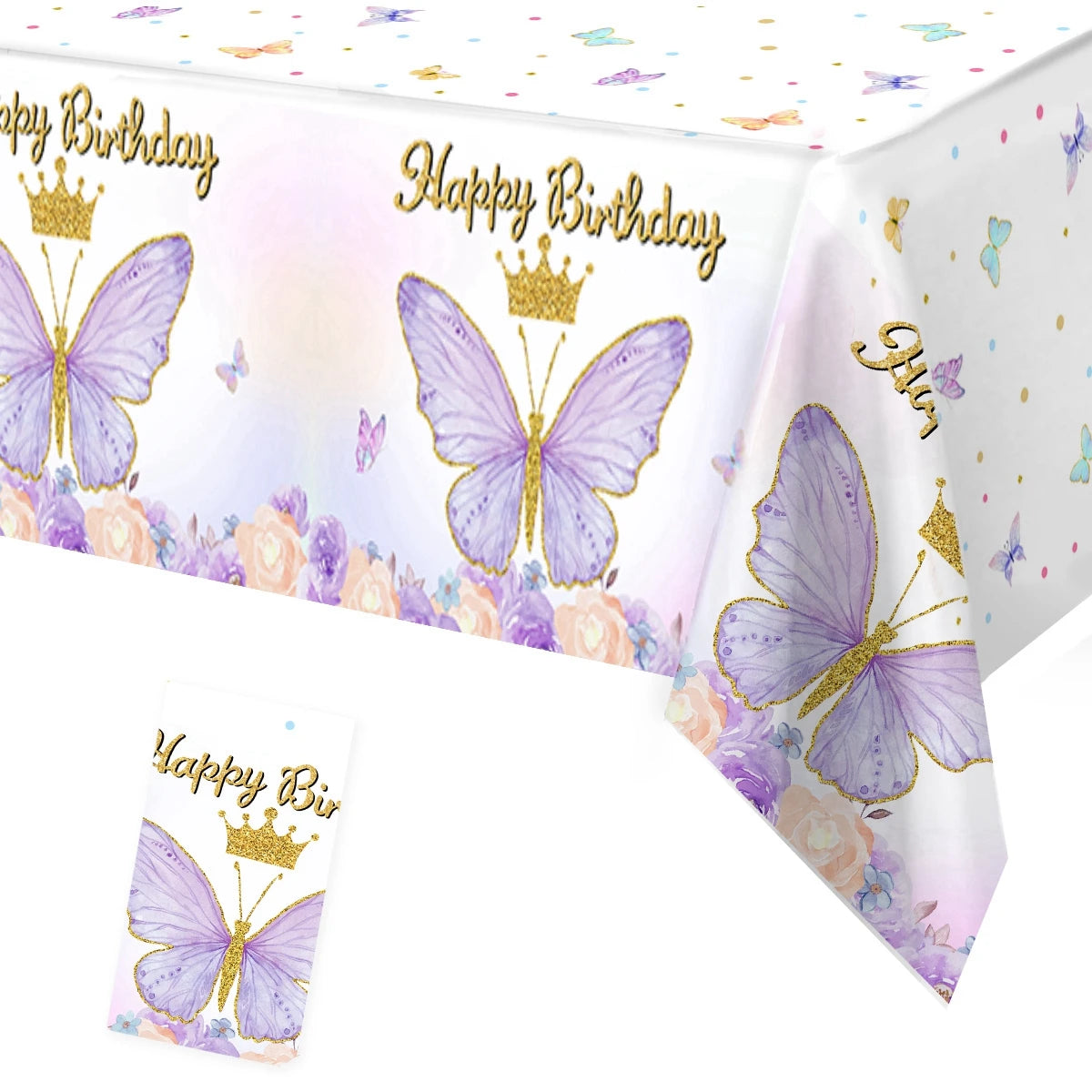 Butterfly Birthday Party Decoration Kids Girls Butterfly Party Disposable Tableware Paper Cup Plate Birthday Baby Shower Party - I YAN