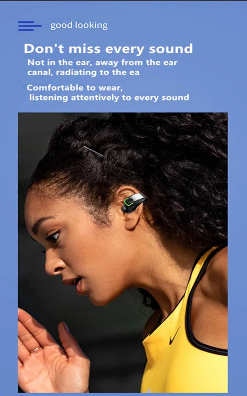 Bluetooth Earphone Clip On Monaural Inear Motion Stereo Bone Conduction Gd28 Business Wireless Earphone Mini Monaural Tws